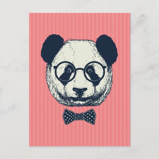 Carte Postale Panda stripes (Devant)