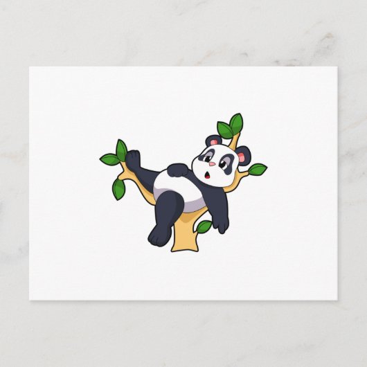Carte Postale Panda sur l'arbre (Devant)
