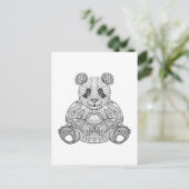 Carte Postale Panda tribal inspiré (Debout devant)