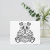 Carte Postale Panda tribal inspiré (Debout devant)