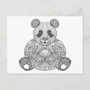 Carte Postale Panda tribal inspiré