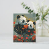 Carte Postale Panda Valentine (Debout devant)