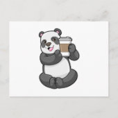 Carte Postale Panda with Coffee to go (Devant)