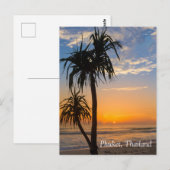 Carte Postale Pandanus au coucher du soleil, Laypang Beach, Bang (Devant / Derrière)