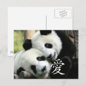 Carte Postale Pandas Chinois Aimants Petits Géants (Devant / Derrière)