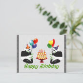 Carte Postale Pandas d'anniversaire (Debout devant)