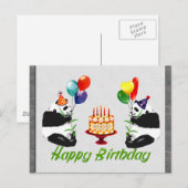 Carte Postale Pandas d'anniversaire (Devant / Derrière)