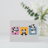 Carte Postale Pandas de gymnastique (Debout devant)