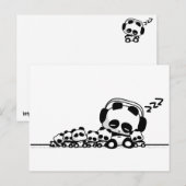 Carte Postale Pandas de sommeil (Devant / Derrière)