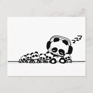 Carte Postale Pandas de sommeil