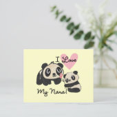 Carte Postale Pandas I Love My Nana (Debout devant)