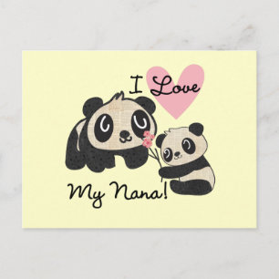 Carte Postale Pandas I Love My Nana