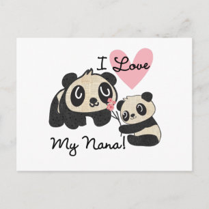 Carte Postale Pandas I Love My Nana