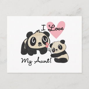 Carte Postale Pandas I Love My Tante