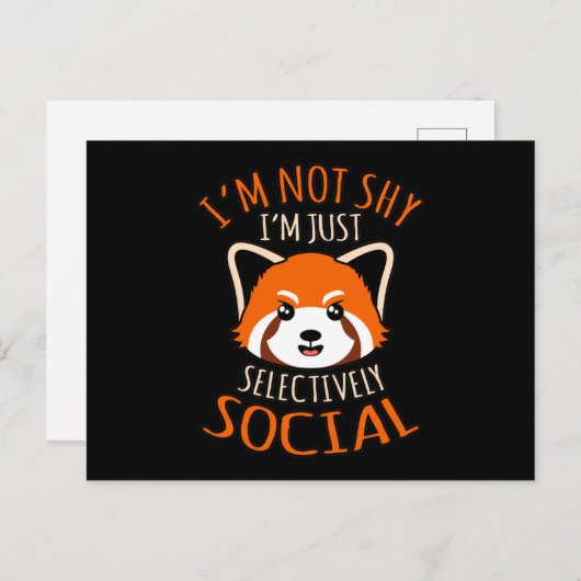Carte Postale Pandas rouges sélectivement social Pet animal anim (Devant / Derrière)