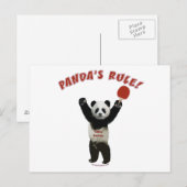 Carte Postale Panda's Rule Ping Pong (Devant / Derrière)