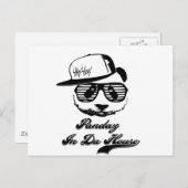 Carte Postale Pandaz À Da House. Panda du ghetto (Devant / Derrière)