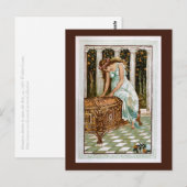 Carte Postale Pandora désire ouvrir la boîte (Devant / Derrière)