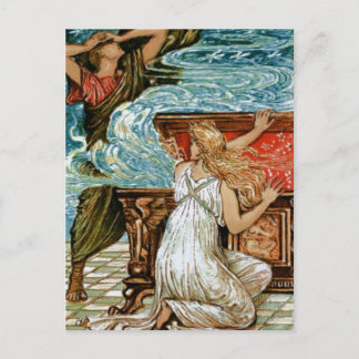 Carte Postale Pandora ouvre la boîte