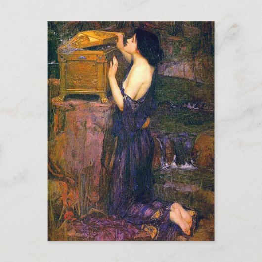 Carte Postale Pandora par John William Waterhouse (Devant)