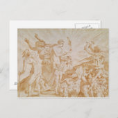 Carte Postale Pandore ouvrant la boîte (Devant / Derrière)