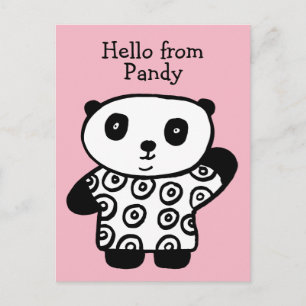 Carte Postale Pandy le Panda personnalisé