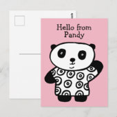 Carte Postale Pandy personnalisé le Panda (Devant / Derrière)