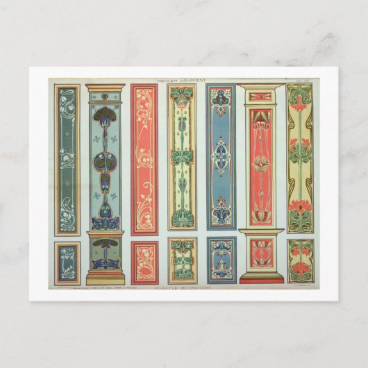 Carte Postale Panel designs, plate XII from 'Modern Ornament' pu (Devant)