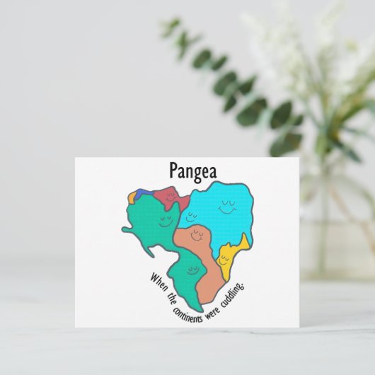 Carte Postale Pangea Continents Cuddin Multicolor (Debout devant)