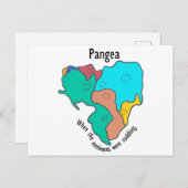 Carte Postale Pangea Continents Cuddin Multicolor (Devant / Derrière)