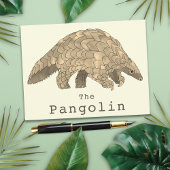 Carte Postale Pangolin Espèces en péril Espèces animales Art