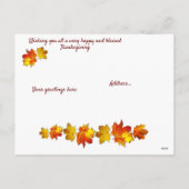 Carte postale Panier Apple Thanksgiving Holiday (Dos)