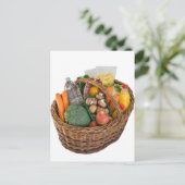Carte Postale Panier avec aliments fruits et légumes (Debout devant)