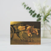 Carte Postale Panier avec boeuf rouge et blanc par Vincent van G (Debout devant)