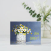 Carte Postale Panier avec fleurs de printemps (Debout devant)