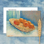 Carte Postale Panier avec six Oranges Vincent van Gogh<br><div class="desc">Une carte postale d'art avec Panier à six oranges (1888),  oeuvre post-impressionniste de l'artiste néerlandais Vincent van Gogh (1853-1890). Cette nature morte représente un panier en osier débordant de fruits,  placé sur une table.</div>
