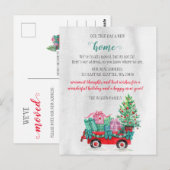 Carte Postale Panier d'arbre de Noël Nous avons déplacé les vaca (Devant / Derrière)