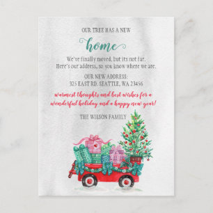 Carte Postale Panier d'arbre de Noël Nous avons déplacé les vaca