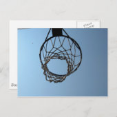 Carte Postale panier de basket (Devant / Derrière)