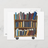 Carte Postale Panier de bibliothèque (Devant / Derrière)