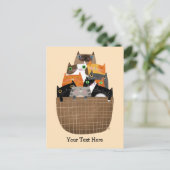 Carte Postale Panier de chatons (Debout devant)
