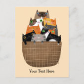 Carte Postale Panier de chatons (Devant)