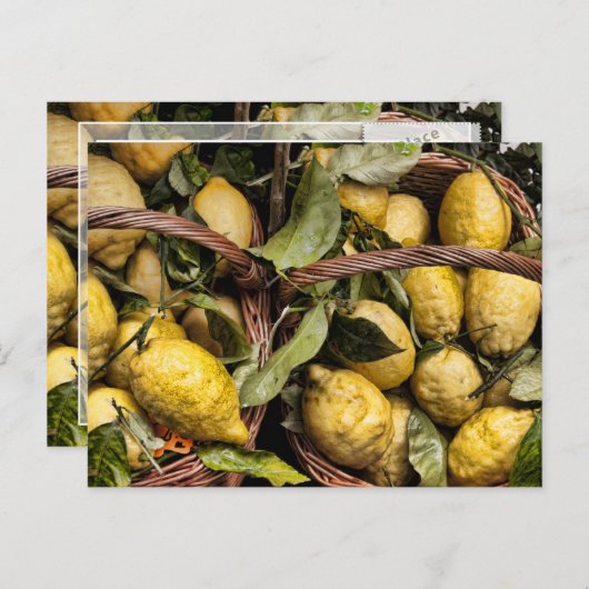 Carte Postale Panier de citron Amalfi (Devant / Derrière)