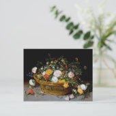 Carte Postale Panier de fleurs, Jan Brueghel le plus jeune (Debout devant)