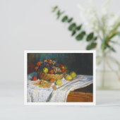 Carte Postale Panier de fruits avec pommes et raisins Claude Mon (Debout devant)