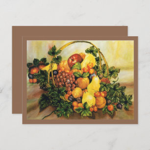 Carte Postale Panier de fruits - Mini impression collective