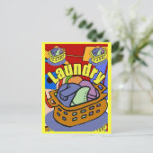 Carte Postale Panier de la salle de blanchisserie (Debout devant)