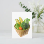 Carte Postale Panier de légumes (Debout devant)