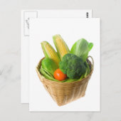 Carte Postale Panier de légumes (Devant / Derrière)