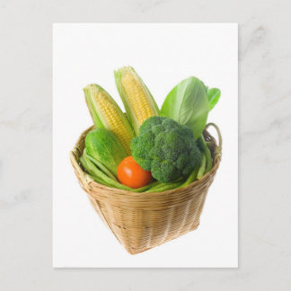 Carte Postale Panier de légumes